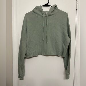 EUC Women's Green Cropped Hoodie